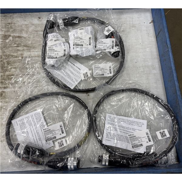 (3) Brad Power #1300640453/CC4030K17M010G Cables w/#1300680099/TC40C40-200G Tee Assemblies