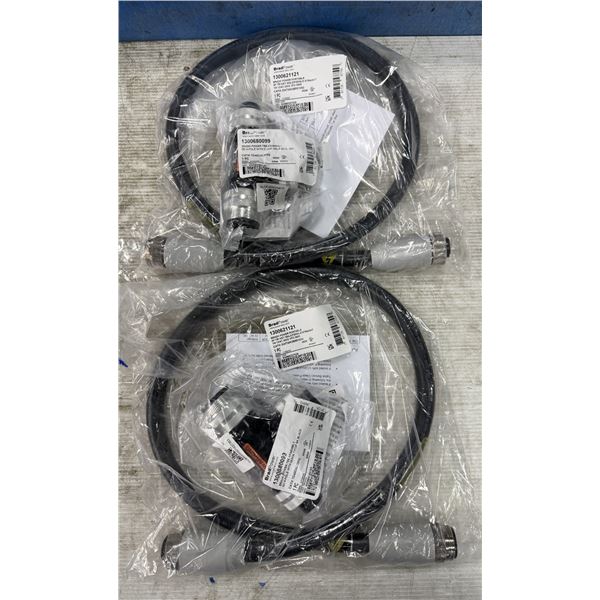(2) Brad Power #1300621121/334T30K26M010A3 Cables w/#1300680099/TC40C40-200G Tee Assemblies