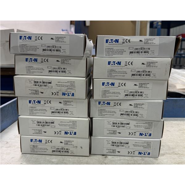 Lot of (12) Eaton #11100RQD07 Photoelectric Sensors