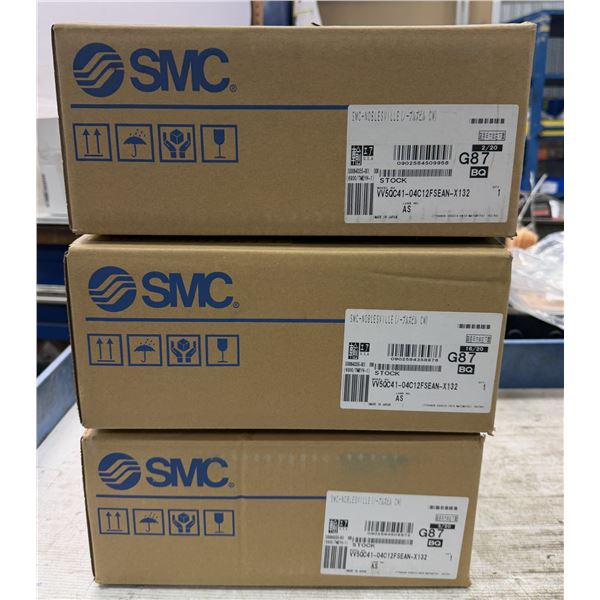 (3) SMC #VV5QC41-04C12FSEAN-X132 Manifolds