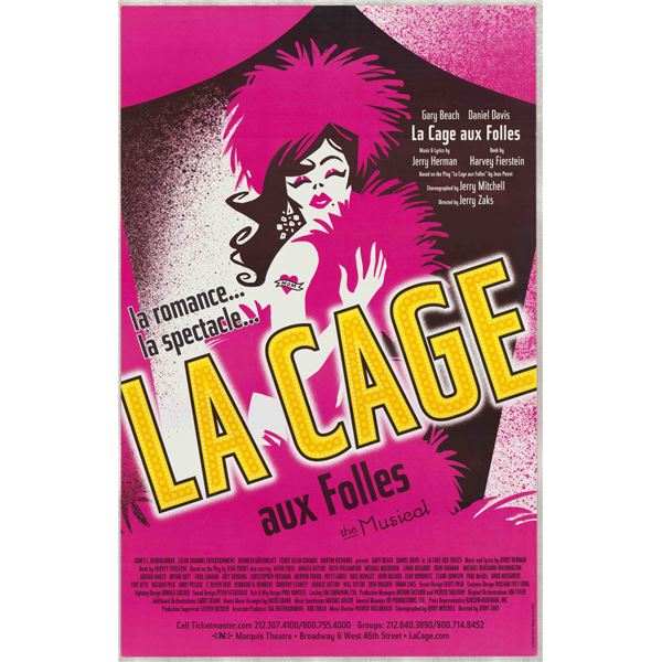 La Cage aux Folles 2004 Broadway Revival, Original Window Card Poster
