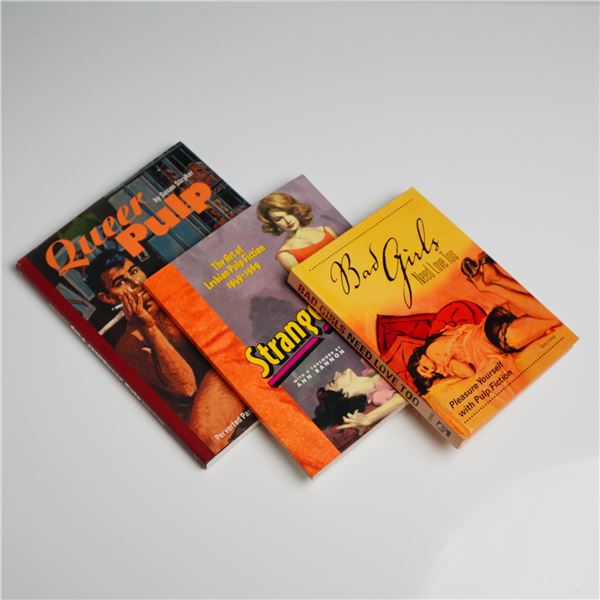 Three Pulp Fiction Reference Books including Queer Pulp