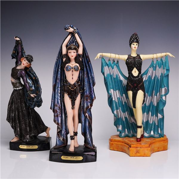 3pc Objet d'Elegance Collection Dance of the Seven Veils Resin Figurines