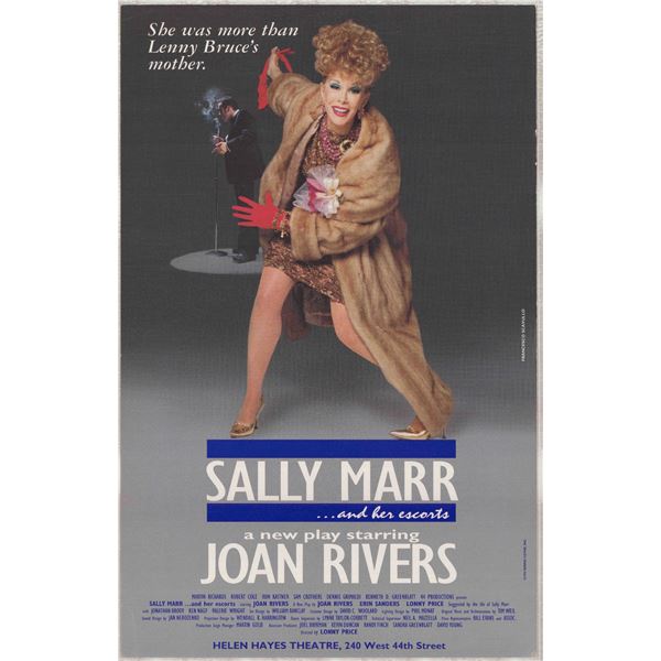Joan Rivers Sally Marr and her escorts Original Theatre Production Poster, 1994