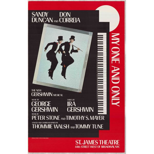 My One and Only Original Broadway Production Poster, Starring Sandy Duncan and Don Correia