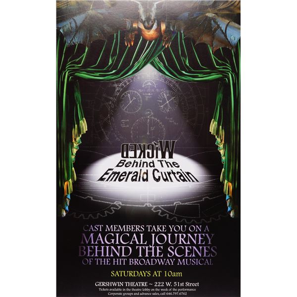 Wicked Behind the Emerald Curtain Broadway Promotional Poster