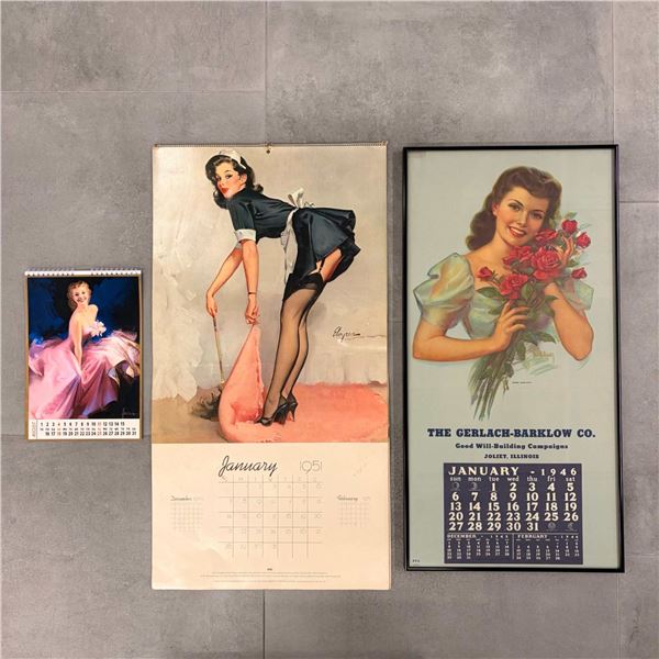 3pc Pin-Up Girl Calendar Featuring Elvgren Frush and Armstrong