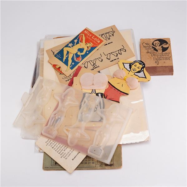 Collection of Mid-Century Pin-Up Ephemera & Risque Novelty Items