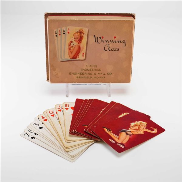 Vintage Remembrance Pin-Up Playing Card Decks Winning Aces
