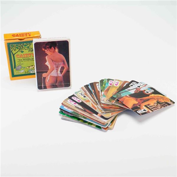 2pc Vintage Erotica Playing Card Decks Including Gaiety Brand 54 Models