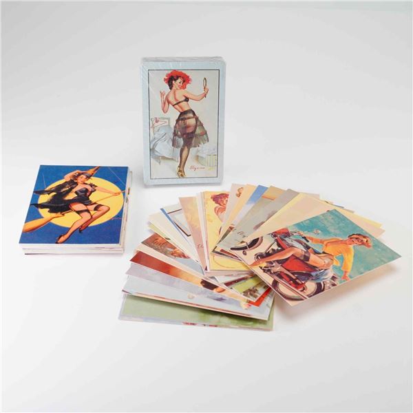 3pc Sets of Gil Elvgren Pin-Up Erotica Playing & Trading Cards