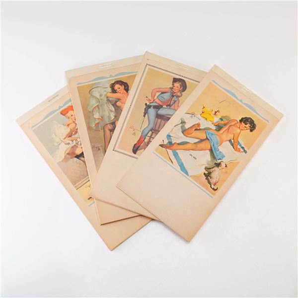 4pc Gil Elvgren Packs of Notes Featuring Erotica