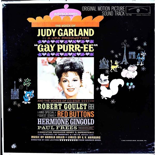 Judy Garland - Gay Purr-ee Soundtrack LP Record, Warner Bros. 1962