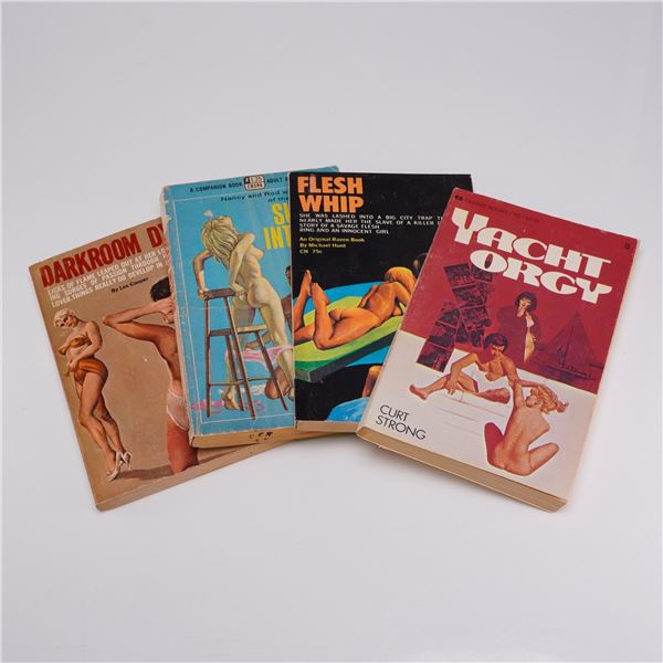 4pc Collection of Pulp Erotica Soft Cover Books