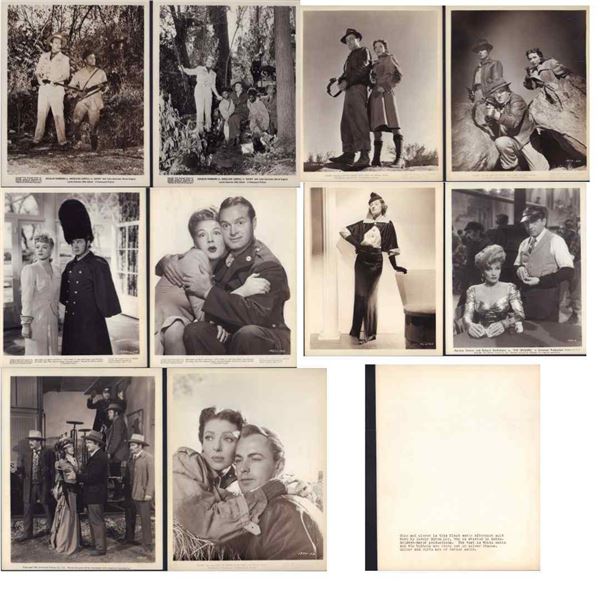 10pc Black and White Movie Star Publicity Stills c. 1940