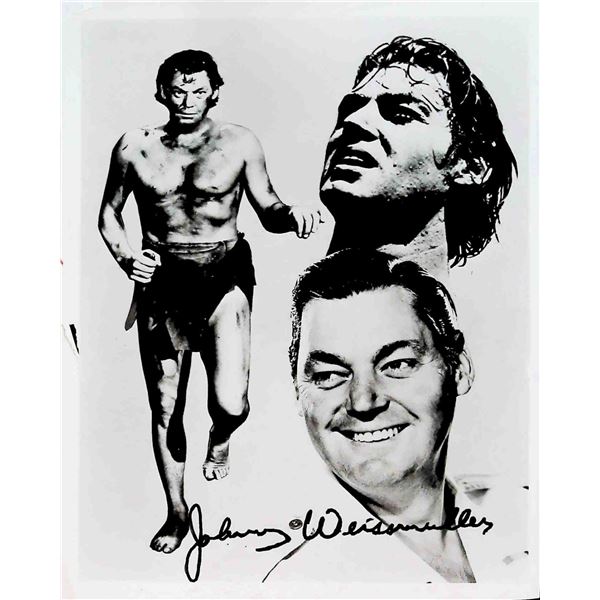 Johnny Weissmuller Signed Publicity Photograph as Tarzan