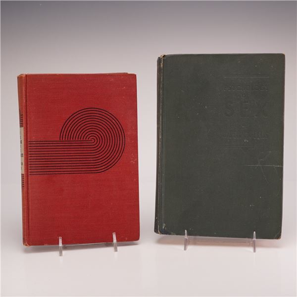 2pc Hardcover Books: Psychology of Sex 1942 and Great Psychologists 1944