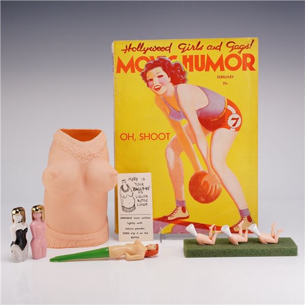 5pc Mid-Century Erotic Humor Ephemera and Novelties