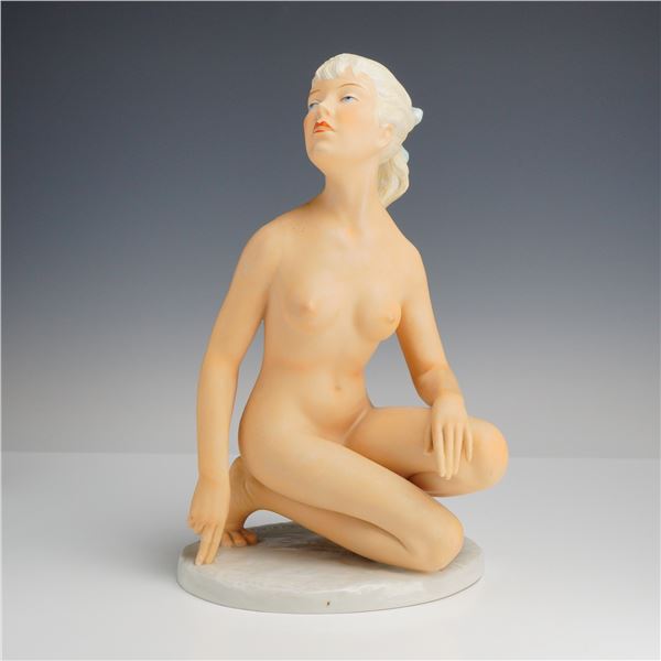 H. Schreiber Porcelain Figurine of a Naked Woman by K. Steiner