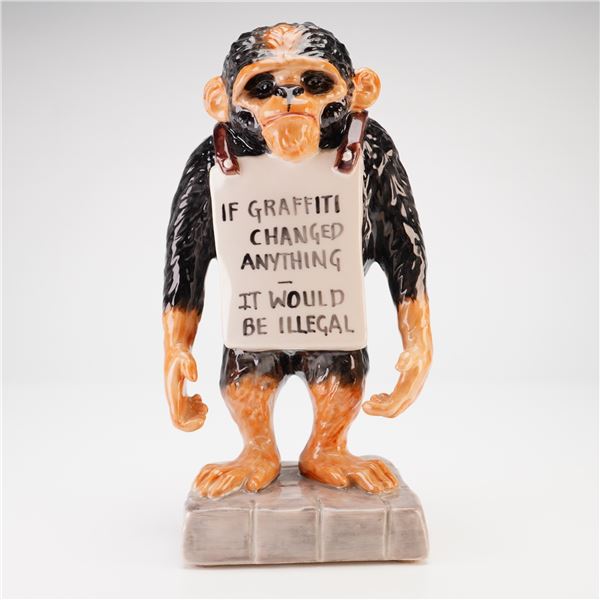Kevin Francis Ceramics First Edition Banksy Street Art Collection Chimpanzee Figure