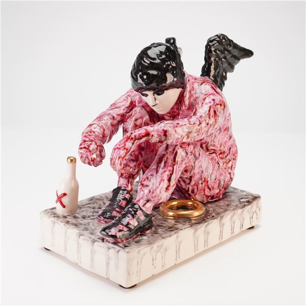 Kevin Francis Street Art Collection Banksy The Fallen Angel Prototype Ceramic Figurine by Andrew Mos