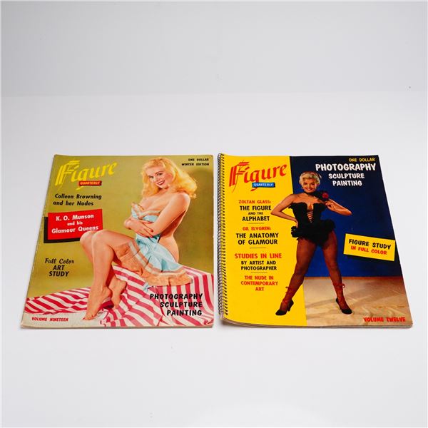 2pc Figure Quarterly Magazines including Marilyn Monroe Cover