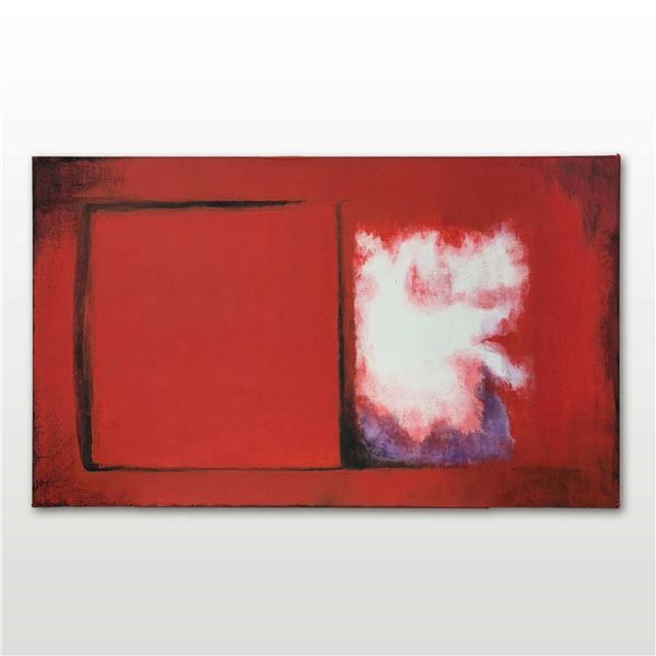 Jo Moore (American b. 1954) Abstract Expressionist Oil on Canvas, One Cloud, Signed