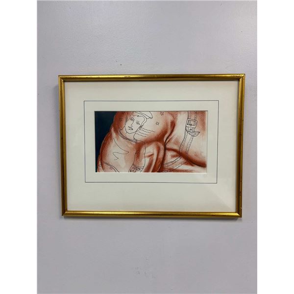 Philip Core (American, 1951-1989) Mixed Media on Wove Paper, Tattoo, 1980
