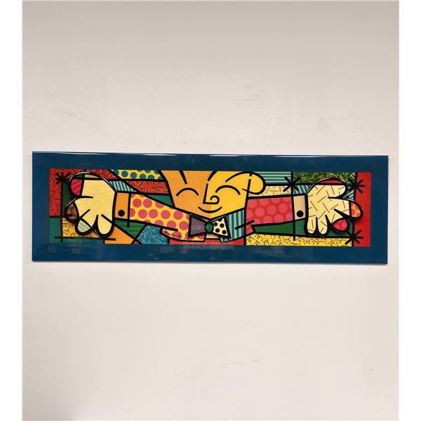 Romero Britto (Brazilian/American, b. 1963) The Hug Acrylic 3-Dimensional Wall Panel, 1993