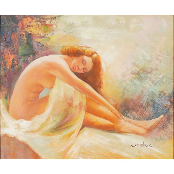 M. Harold (20th/21st Century), Seated Nude Figure, (Signed)