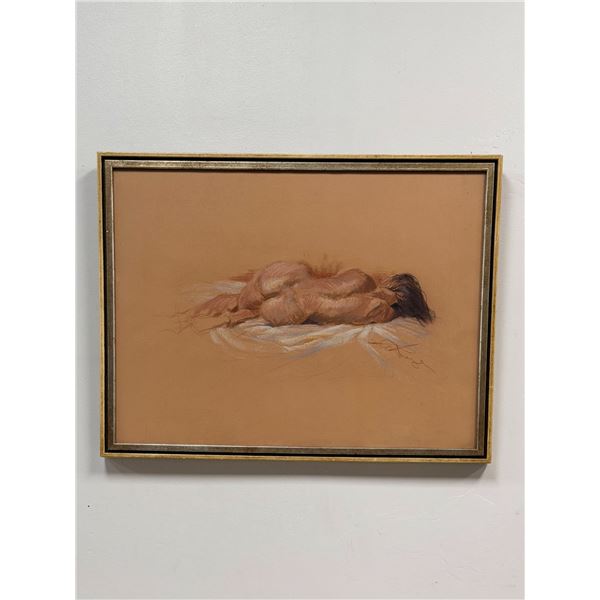 Gustav Rehberger (Austrian-American, 1910-1995) Pastel on Paper, Reclining Nude Female, Signed