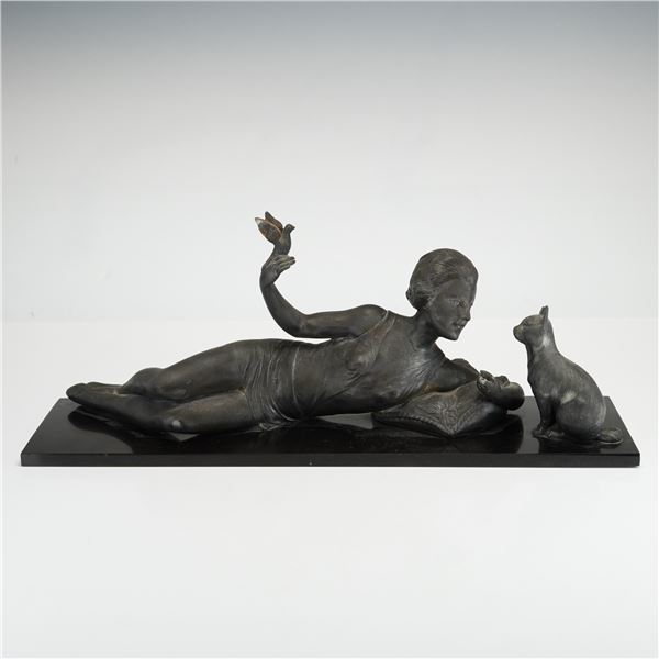 Joan Salvado (Spanish 1890-1976) Art Deco Sculpture, The Favorite, Signed