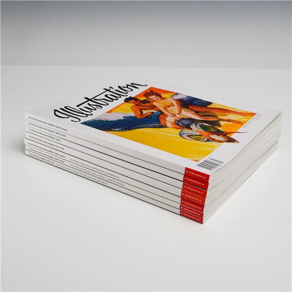 A Set of 7 Issues. Illustration Magazine. The Illustrated Press, Inc., 2009-2014.