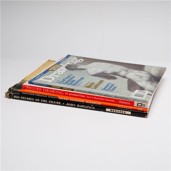 4pc Art and Figure Drawing Books and Magazines