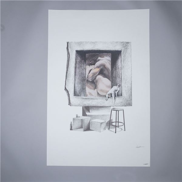 Ari Harpaz Large Contemporary Figurative Print