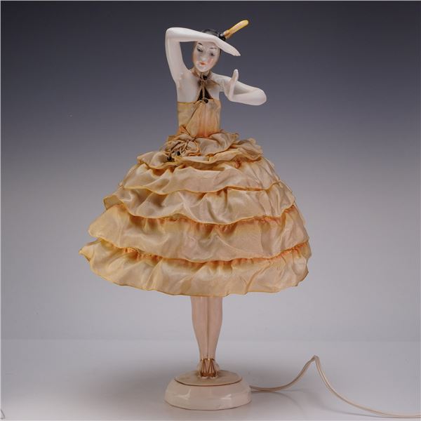 Boudoir Porcelain Figural Dancer Lamp