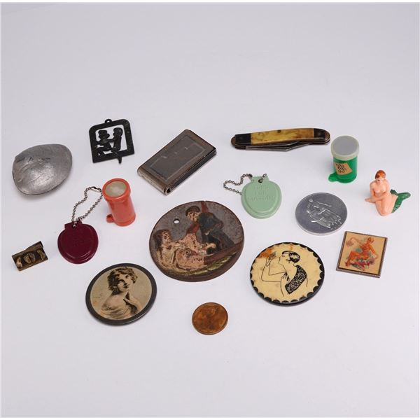 Assortment of Vintage Gentlemen's Novelties and Promotional Items