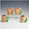 Image 1 : Set of 4 Mid-Century Japanese Risque Ceramic Mugs