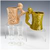 Image 2 : 4pc Ceramic and Glass Risque Glasses and Mugs