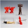 Image 2 : 5pc Wine Risque Opener and Corks with Bag Claw Novelty Barware Collection