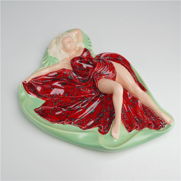 Pearl China Co. Mid-Century Ceramic Pin-up Style Girl in Red Ashtray