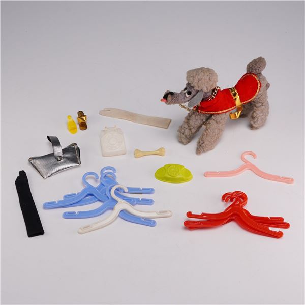 Vintage Mattel Barbie Dog n Duds Accessory Lot with Gray Poodle