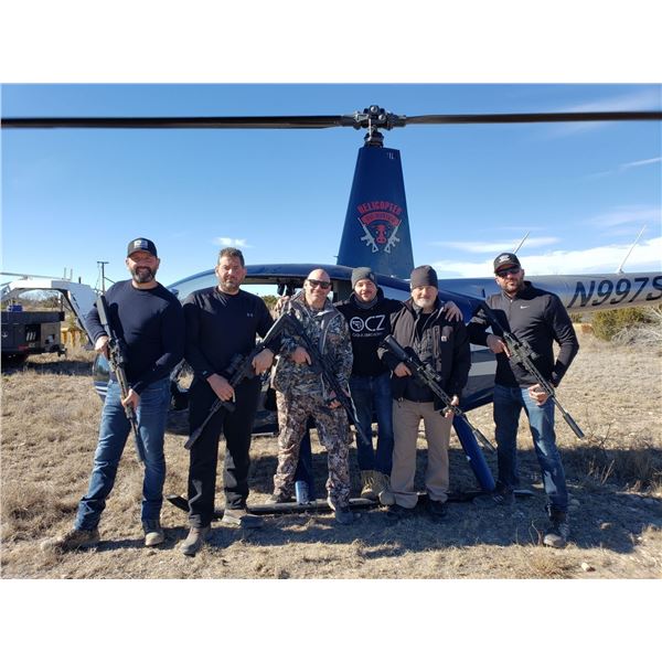 Helicopter Pig Hunt Package for 2 Helicopter Pig Hunt in Texas - 2-hours/2 hunters.