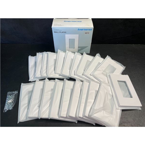 20-Pack Box of Amerisense Screwless Wall Plates/Outlet Covers - Brand New!