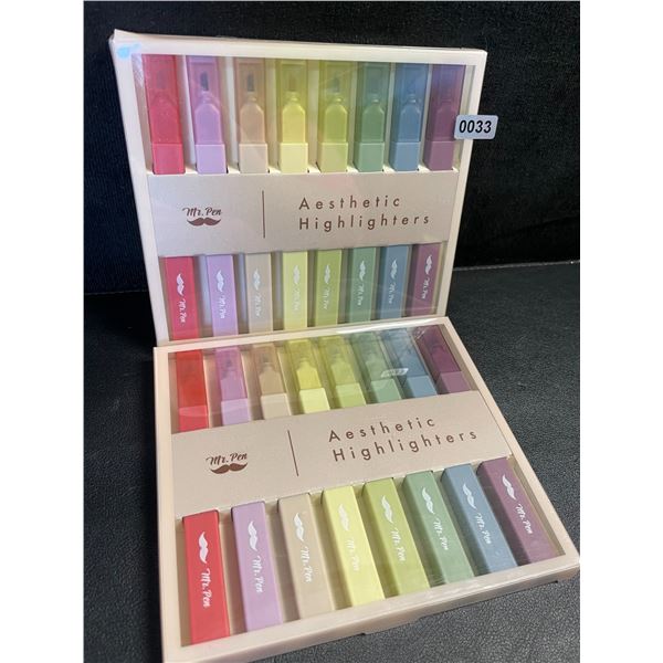 2 Packs (16PCS Total) Mr.Pen Aesthetic Highlighters (8PCS Each) - New!