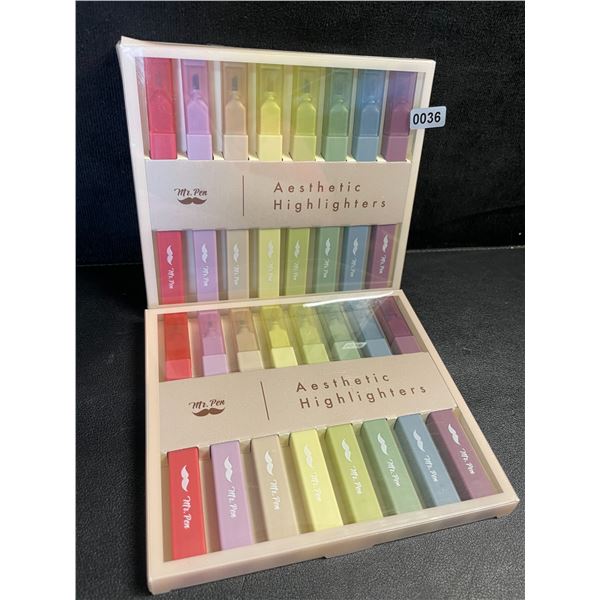 2 Packs (16PCS Total) Mr.Pen Aesthetic Highlighters (8PCS Each) - New!