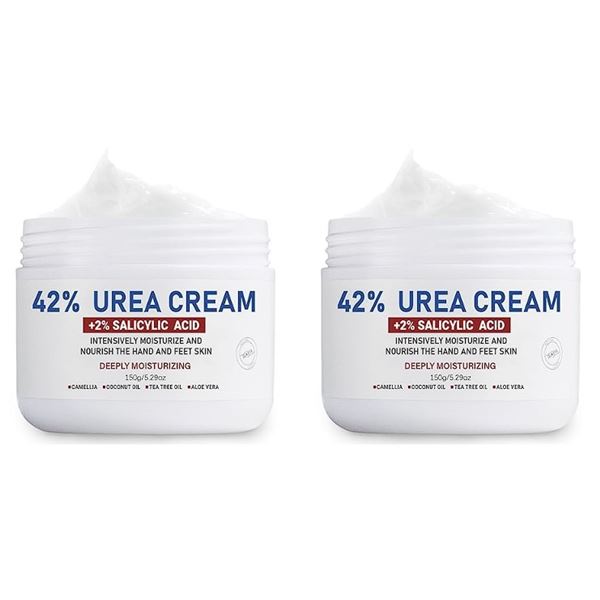 2 Boxes of Oukeya 42% Urea Cream (150g) Deeply Moisturizing Skin Cream for Dry/Cracked Skin - New