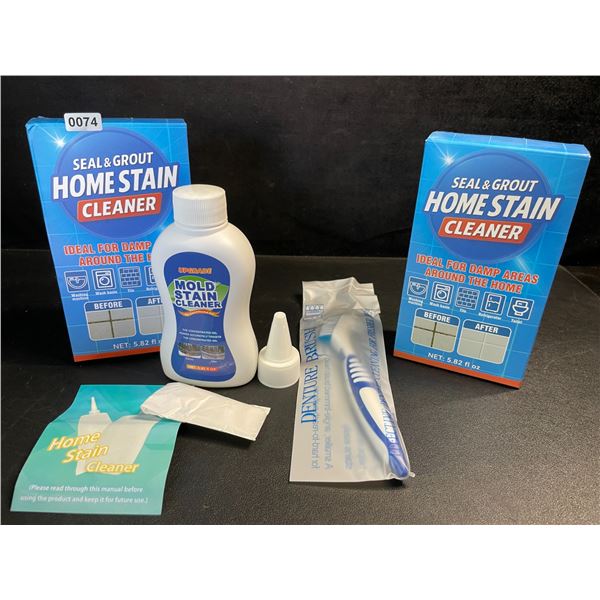 Lot of 2 Seal&Grout Home Stain Cleaner/Mold Stain Cleaner Kits (5.82 fl oz) - New