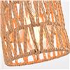 Image 5 : Set of 2 Rustic Farmhouse Design Rattan Hanging Wall Sconce Lights (Plug-In Design) - New!