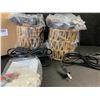 Image 7 : Set of 2 Rustic Farmhouse Design Rattan Hanging Wall Sconce Lights (Plug-In Design) - New!